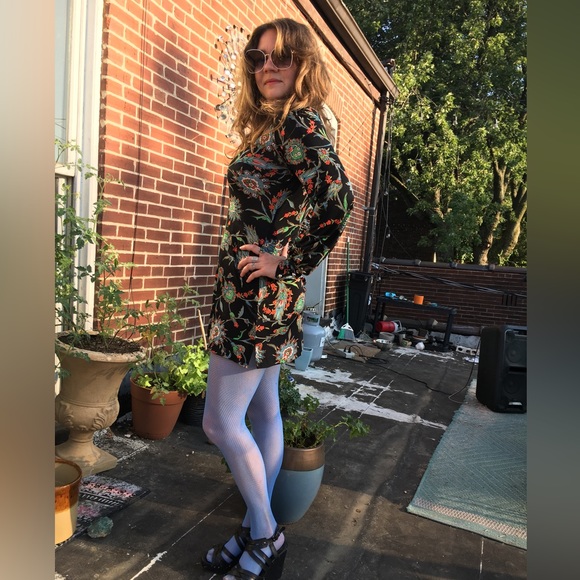 Super 60’s Mod Puff Sleeve Slinky Paisley Print Hendrix meets MINI Super Button - Picture 12 of 16